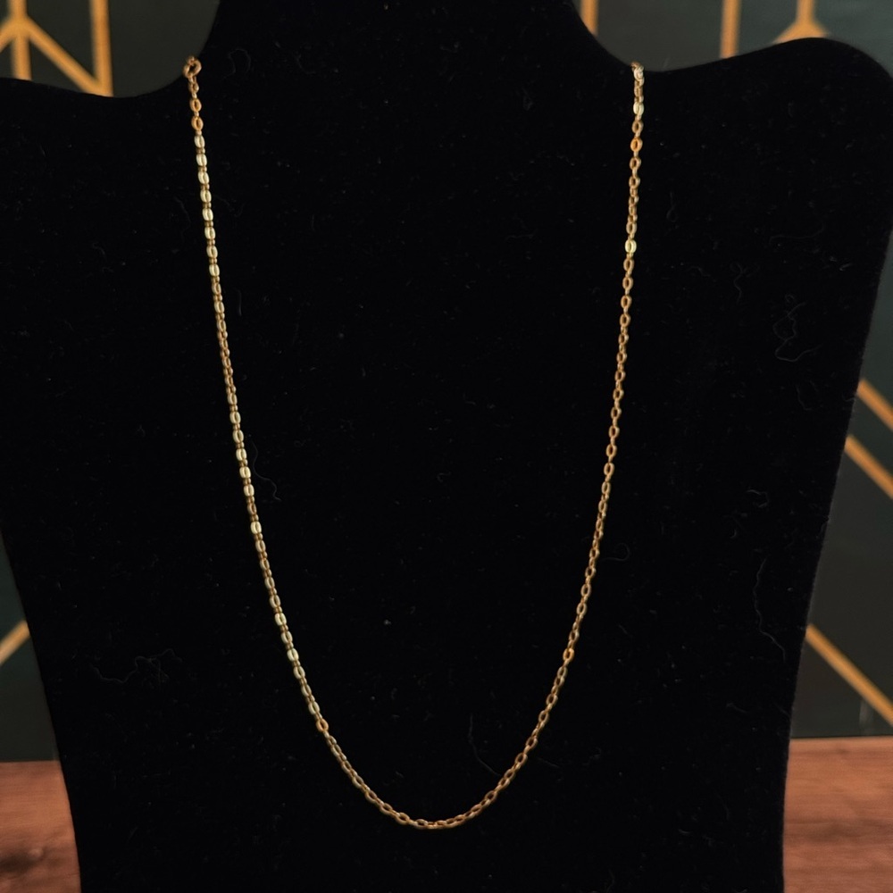 Elegant Antique Gold Tone Chain Necklace